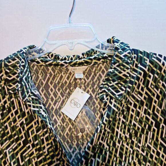Cato Leopard Print Blouse22/24W. Very Cottage Core Boho 60% Cotton,40% Modal. - Picture 7 of 11